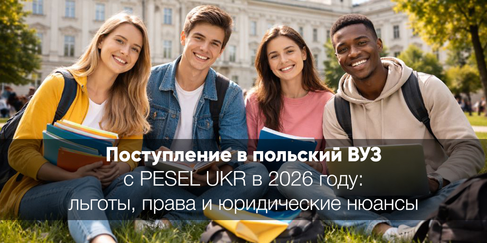 Поступление в польский ВУЗ с PESEL UKR в 2026 году: льготы, права и юридические нюансы