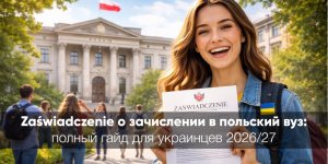 Zaświadczenie о зачислении в польский вуз: полный гайд для украинцев 2026/27