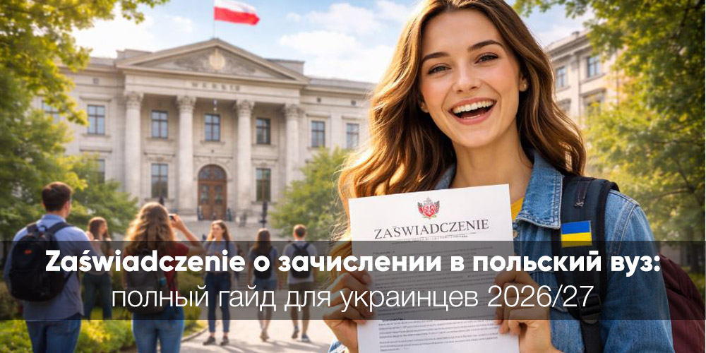 Zaświadczenie о зачислении в польский вуз: полный гайд для украинцев 2026/27