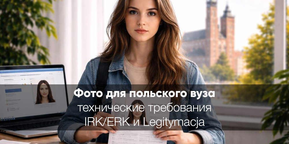 Фото для польского вуза 2026: технические требования IRK/ERK и Legitymacja — полный гайд