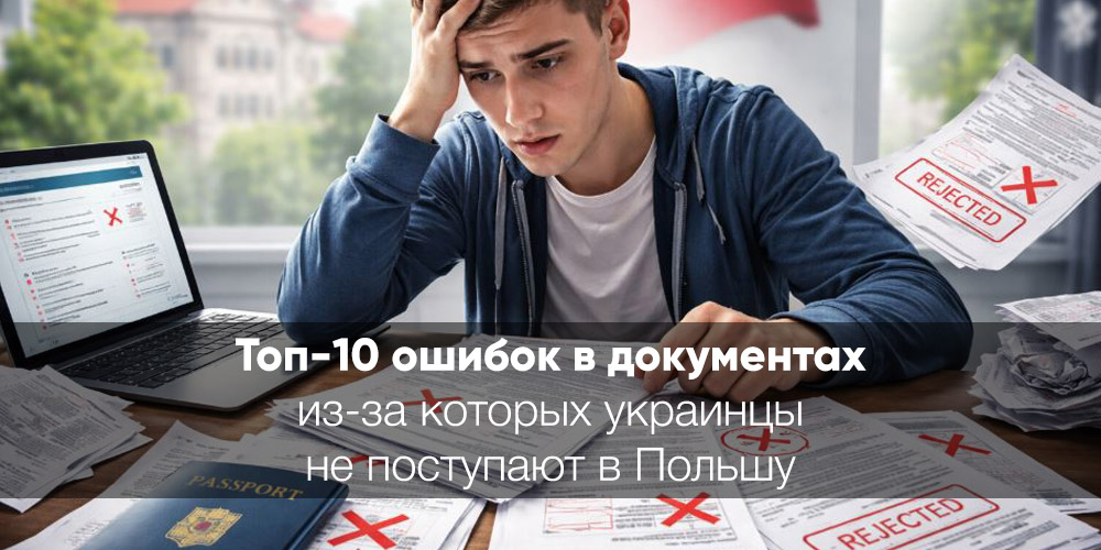 Топ-10 ошибок в документах, из-за которых украинцы не поступают в Польшу
