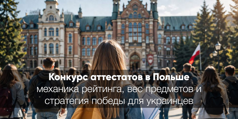 Конкурс аттестатов в Польше 2026: механика рейтинга, вес предметов и стратегия победы для украинцев