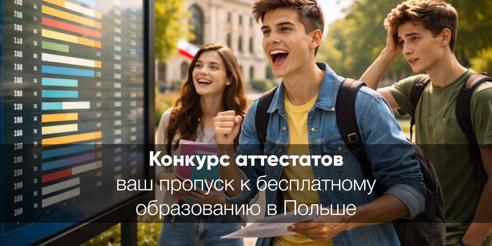 Конкурс аттестатов: ваш пропуск к бесплатному образованию в Польше 2026