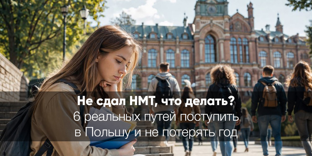 Не сдал НМТ 2026: что делать? 6 реальных путей поступить в Польшу и не потерять год